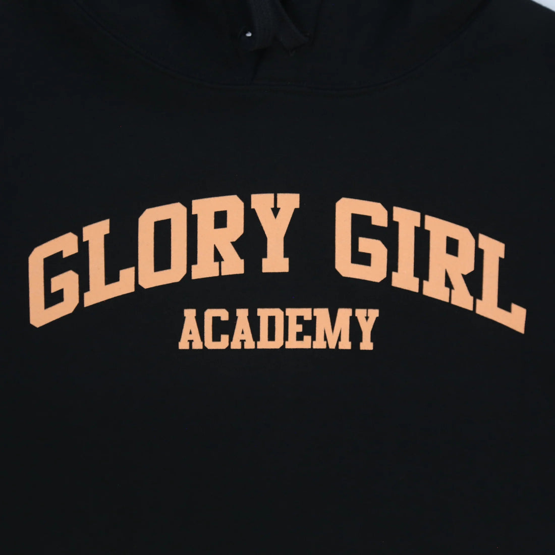 GLO GANG Glory Girl Academy Crop Hoodie (Black)