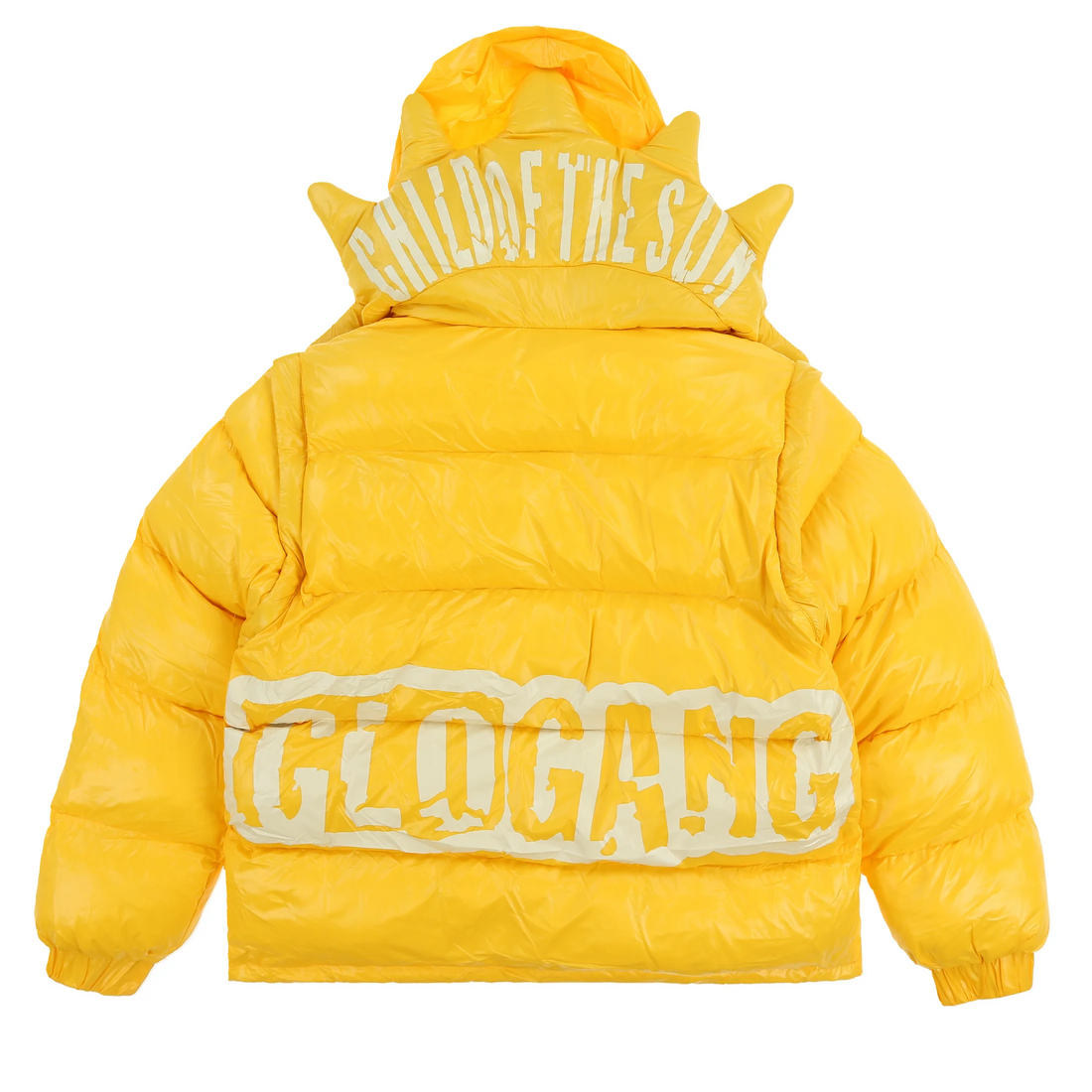 GLO GANG Glocler Flare Collar Puffer Jacket (Yellow)