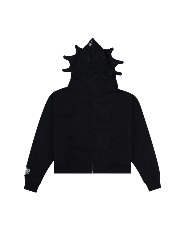 GLO GANG Blackout Rhinestone Hoodie (Black)
