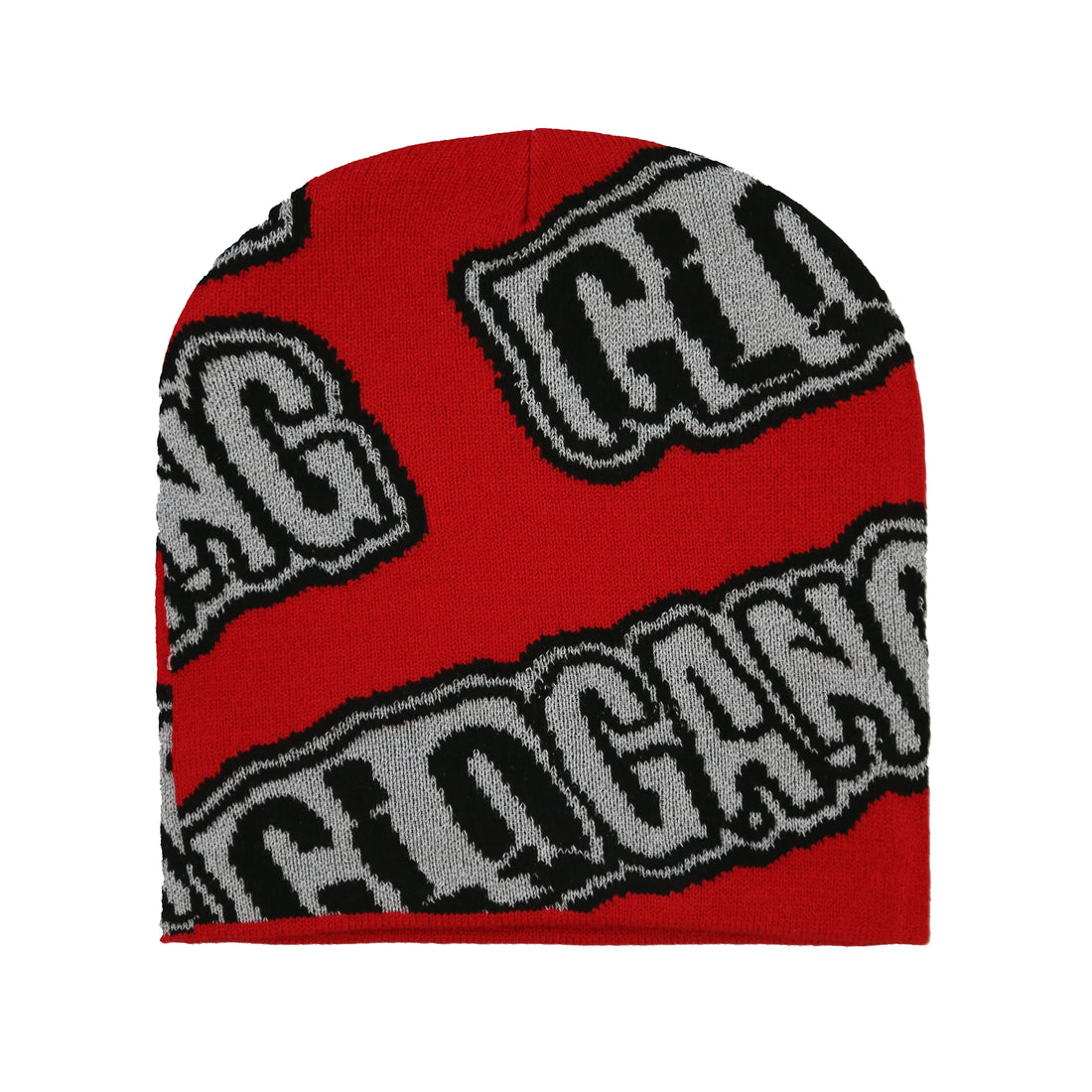Glo Gang Red All Over Font Beanie