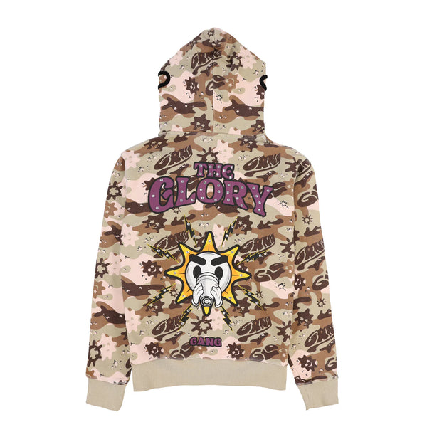 GLO GANG The Glory Full Zip Hoodie (Desert Wash Camo)