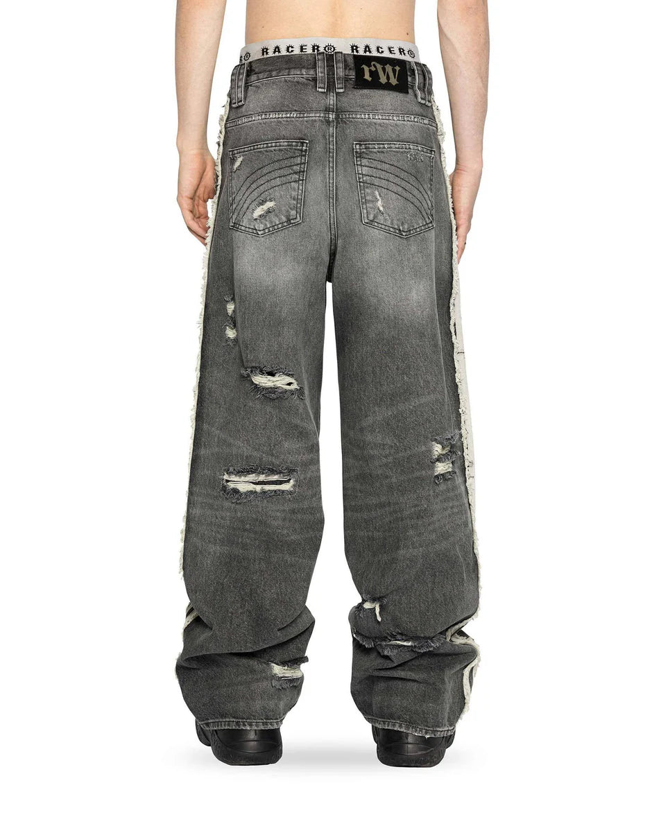 Racer Worldwide Grey Track Jeans