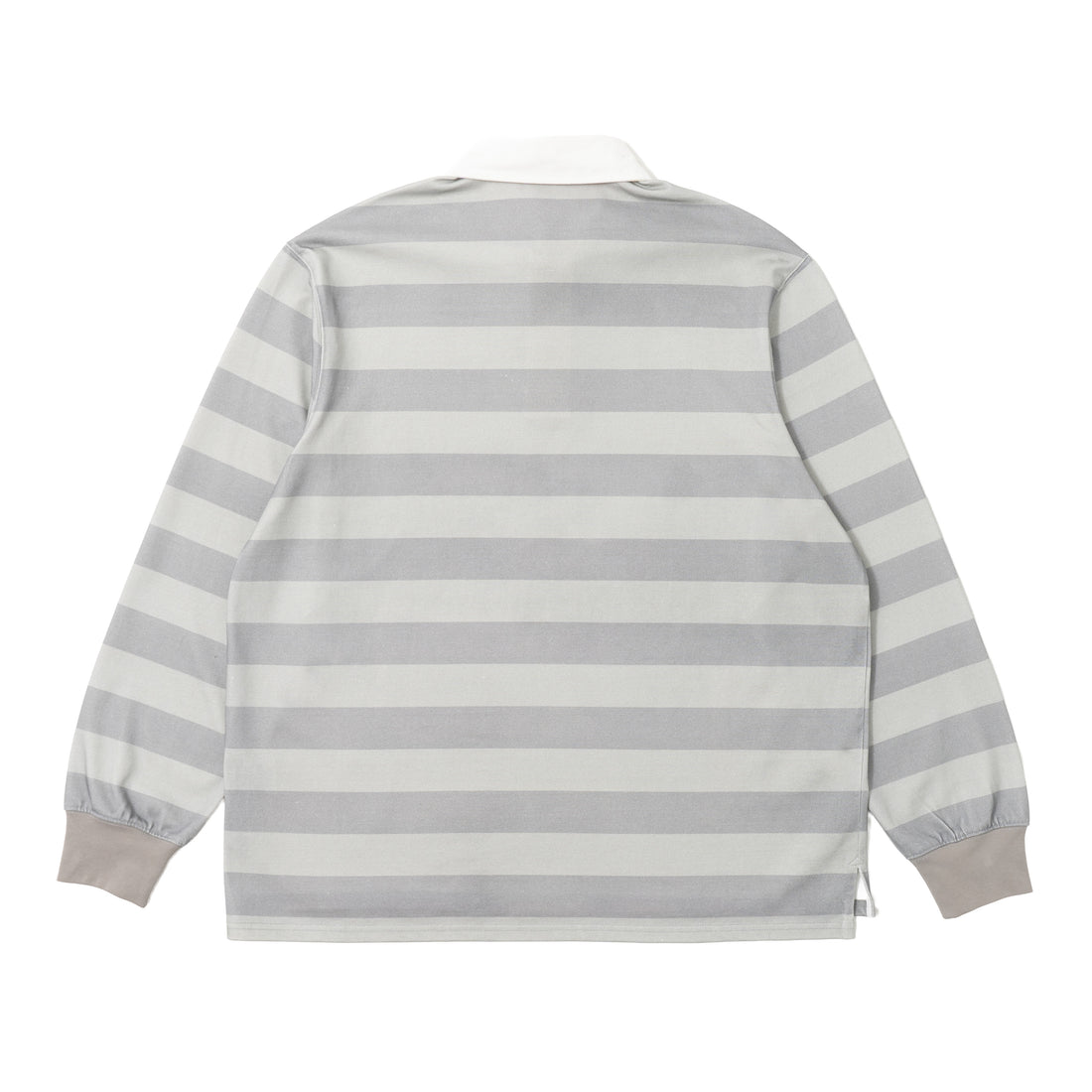 Yumi Striped LS Polo - Grey