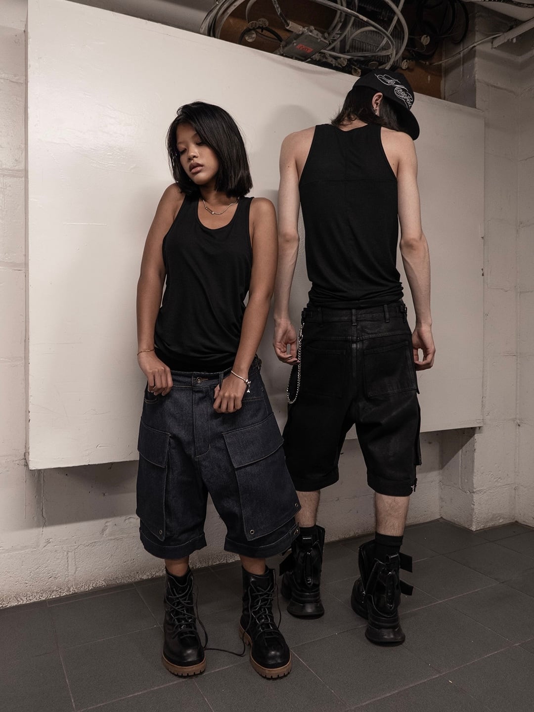 パンツ no mass prod 05glm broken denim shorts NO MASS PROD 