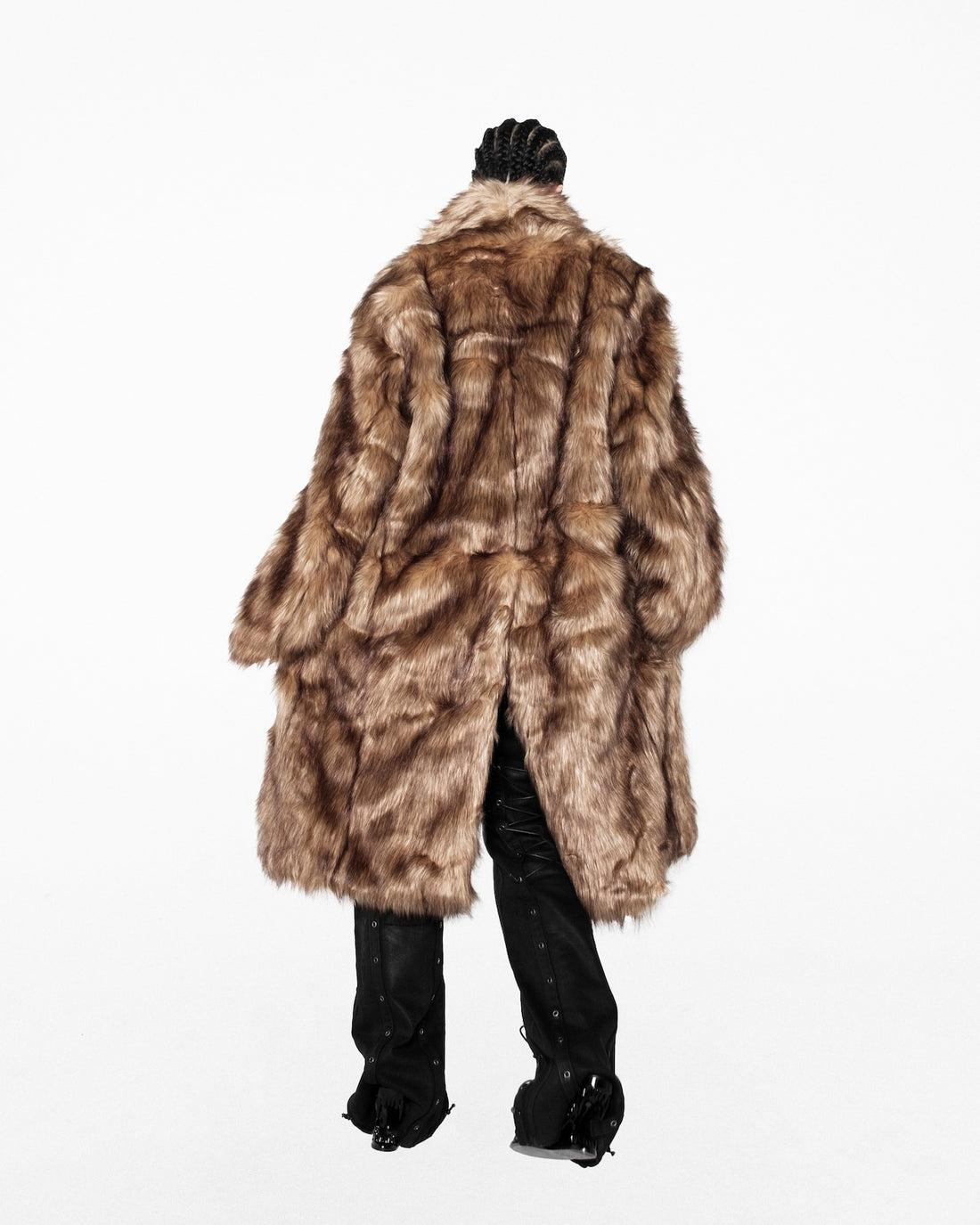 NO MASS PROD. CRUCIFIED FUR COAT