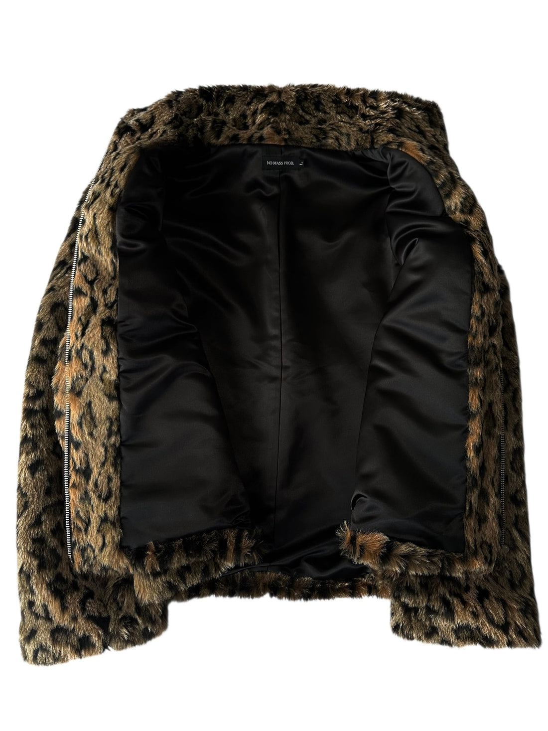 NO MASS PROD. HIGH COLLAR LEOPARD JACKET