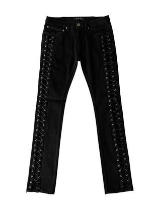 NO MASS PROD. 013GLM LACEDUP SKINNY JEANS