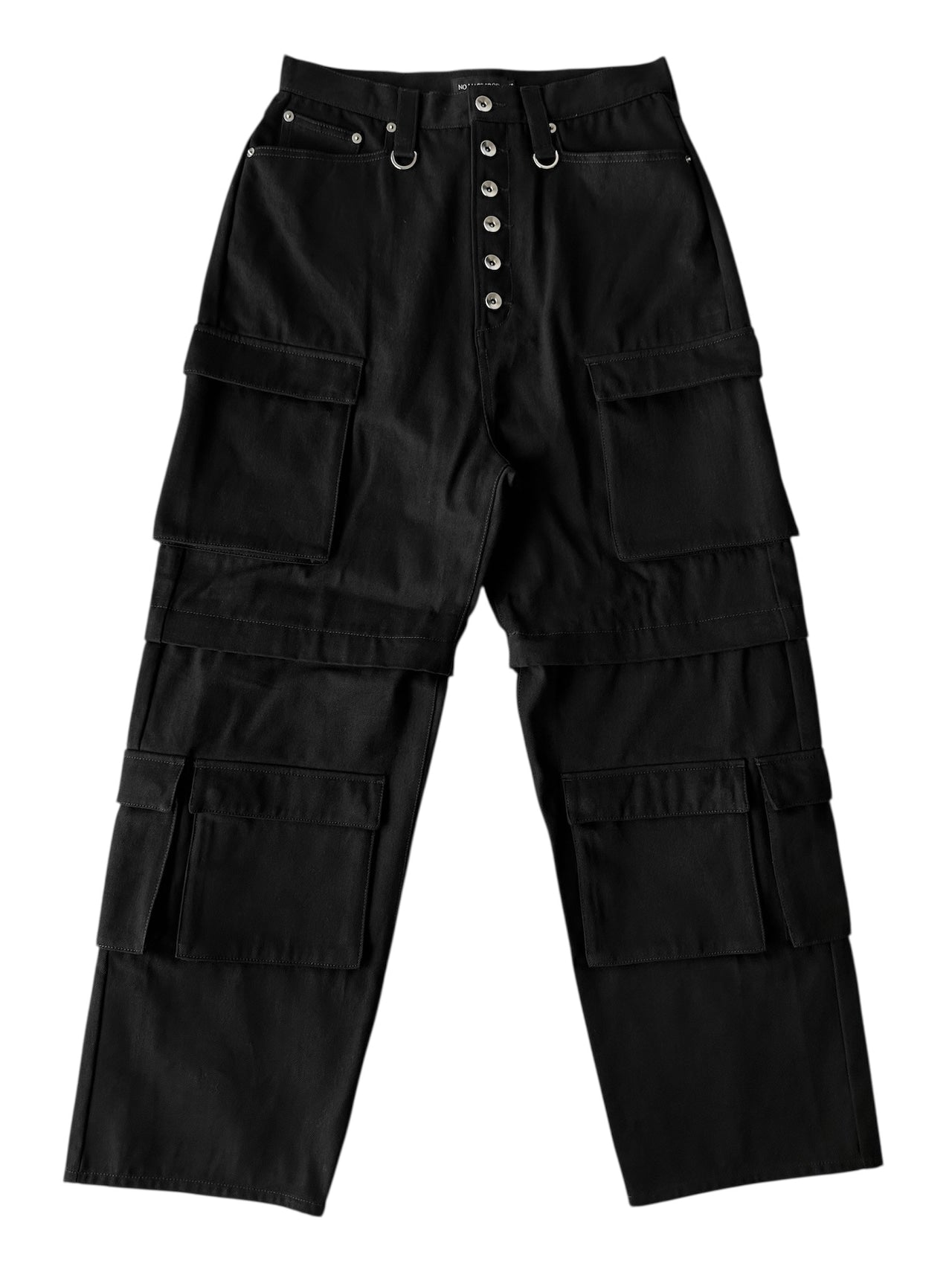 パンツ NO MASS PROD Flared denim cargo pants NO MASS PROD. – H4LO