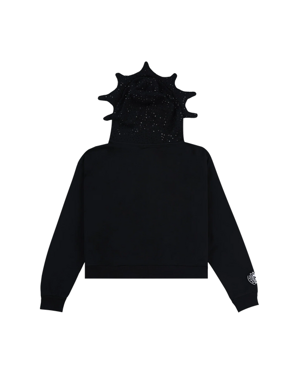 GLO GANG Blackout Rhinestone Hoodie (Black)